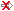 símbolo de flecha con una X roja