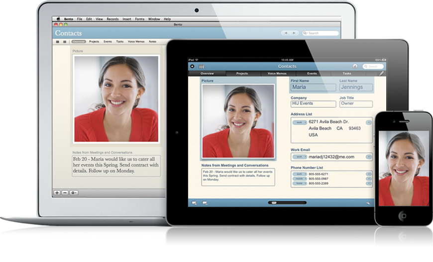 Keep Bento til iPad in sync