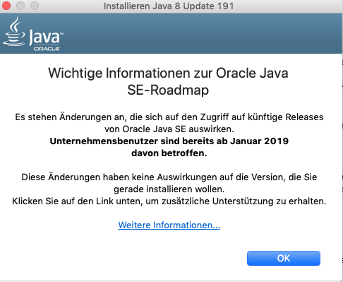 Java SE 8 End of Public Updates impact on FileMaker
