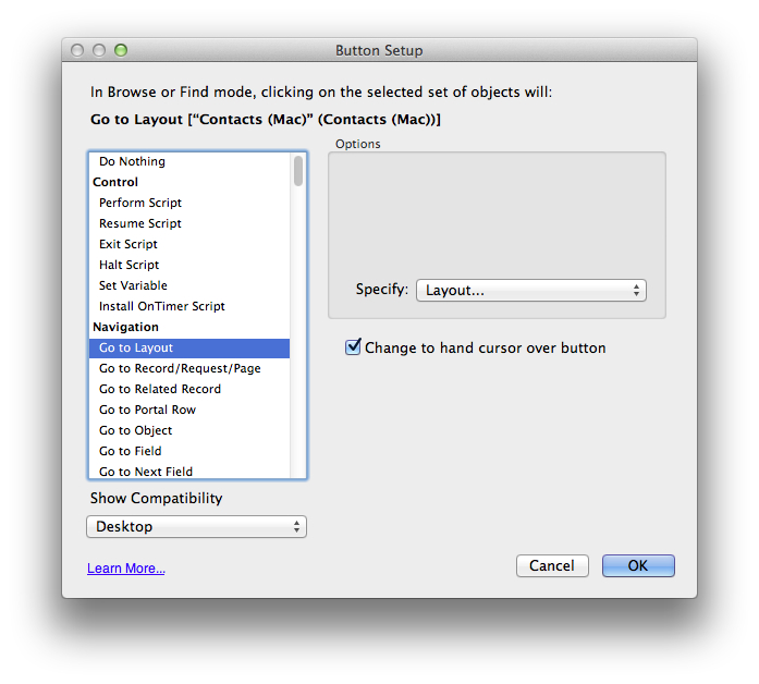 Recreación del panel de biblioteca de Bento en FileMaker Pro