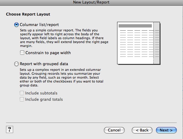 Enhanced New Layout/Report assistant